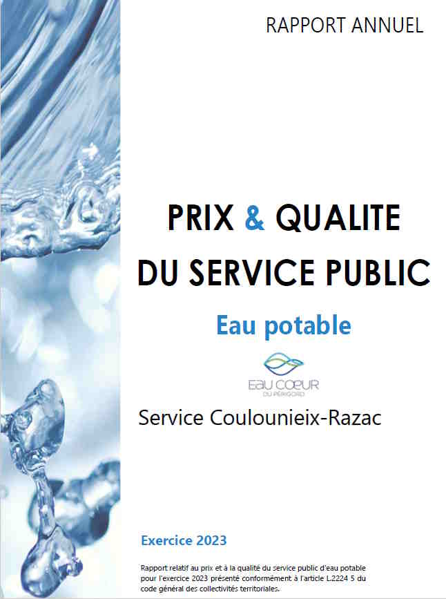 PRIX ET QUALITÉ DE L’EAU POTABLE